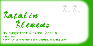 katalin klemens business card